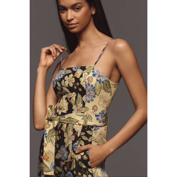FARM RIO x Anthropologie Square-Neck Floral Jumpsuit - XL, NWT ($228 Retail) - Picture 3 of 3